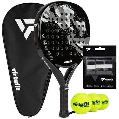 VirtuFit Ensemble de padel hybride Noir Gris - Publicité VirtuFit Ensemble de padel hybride Noir Gris - Publicité
