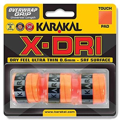 Karakal - X-DRI Overwrap - Orange - Racket Grip - Publicité Karakal - X-DRI Overwrap - Orange - Racket Grip - Publicité