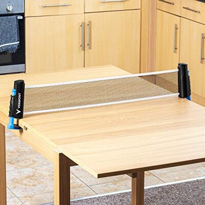 Vermont Filet De Tennis De Table Filet de Ping Pong Extensible Compatible avec Le Bureau et la Table Lot de Ping Pong pour L'Usage Intérieur/Extérieur (Poteaux et Filet Seulement) - Publicité Vermont Filet De Tennis De Table Filet de Ping Pong Extensible Compatible avec Le Bureau et la Table Lot de Ping Pong pour L'Usage Intérieur/Extérieur (Poteaux et Filet Seulement) - Publicité