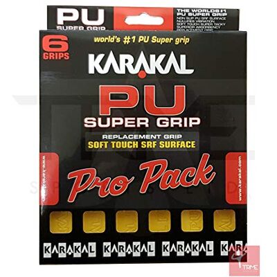 Karakal PU Super Grips Jaune (lot de 6) - Publicité Karakal PU Super Grips Jaune (lot de 6) - Publicité