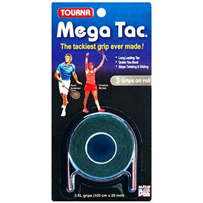 Tourna - Mega Tac - Noir - PU - Overgrip - Publicité Tourna - Mega Tac - Noir - PU - Overgrip - Publicité