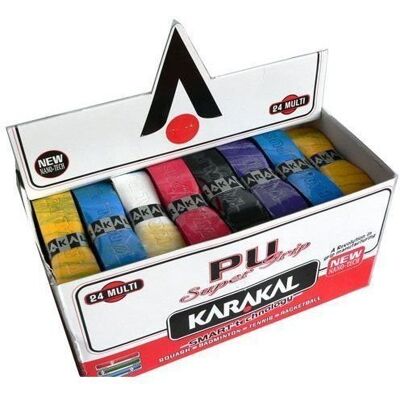 Karakal PU Super Grips Box of 24 Racket Grip Multi Colr by - Publicité Karakal PU Super Grips Box of 24 Racket Grip Multi Colr by - Publicité