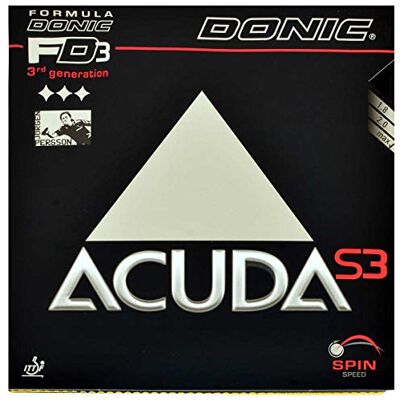 Donic Acuda S3 Revêtement pour raquette de ping-pong, 1200027, Noir , Max - Publicité Donic Acuda S3 Revêtement pour raquette de ping-pong, 1200027, Noir , Max - Publicité