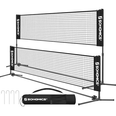 SONGMICS Filet de Badminton de 3 m, Hauteur réglable, Filet de Pickleball avec poteaux, Filet en Nylon Pliable pour Court de Tennis, intérieur et extérieur, Noir - Publicité SONGMICS Filet de Badminton de 3 m, Hauteur réglable, Filet de Pickleball avec poteaux, Filet en Nylon Pliable pour Court de Tennis, intérieur et extérieur, Noir - Publicité