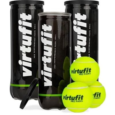 VirtuFit Lot de 9 balles de padel Pro Padel - Publicité VirtuFit Lot de 9 balles de padel Pro Padel - Publicité