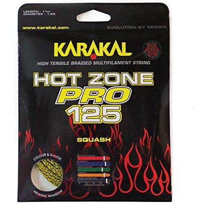 Karakal Hot Zone Pro 125 Jeu de cordes de squash - Publicité Karakal Hot Zone Pro 125 Jeu de cordes de squash - Publicité