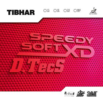 Tibhar Plaquette Speedy Soft XD D.Tecs, rouge, 2,0 mm - Publicité Tibhar Plaquette Speedy Soft XD D.Tecs, rouge, 2,0 mm - Publicité