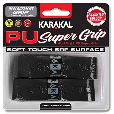 Karakal 2 Grips PU Super Grip Black - Publicité Karakal 2 Grips PU Super Grip Black - Publicité
