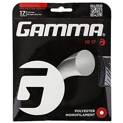 Gamma Uni IO 17 (1,23 mm) 12,2 m Set Corde de Tennis, Noir, S - Publicité Gamma Uni IO 17 (1,23 mm) 12,2 m Set Corde de Tennis, Noir, S - Publicité