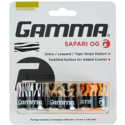 Gamma Over Grip Safari Lot de 3 Blanc, léopard, Tigre, zèbre, One Size, - Publicité Gamma Over Grip Safari Lot de 3 Blanc, léopard, Tigre, zèbre, One Size, - Publicité