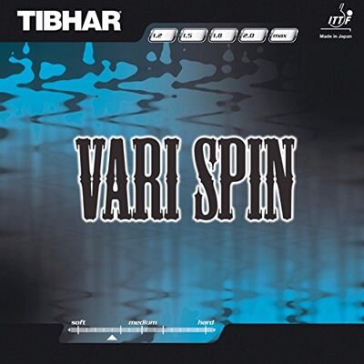 Tibhar Chaine + Vari Spin de Tennis de Table en Caoutchouc, Noir, 1.8 - Publicité Tibhar Chaine + Vari Spin de Tennis de Table en Caoutchouc, Noir, 1.8 - Publicité