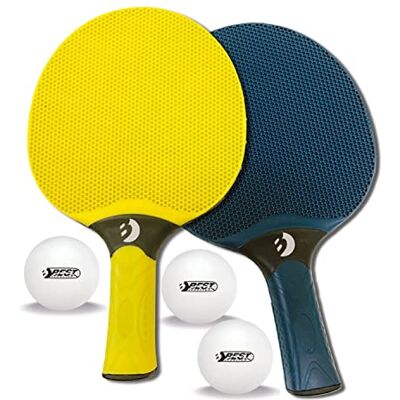 Best Sporting Raquettes de tennis de table I Raquette de tennis de table professionnelle avec 3 balles I Ping Pong I Pagaie Set en caoutchouc I Sets de tennis de table I Racket de tennis de table - Publicité Best Sporting Raquettes de tennis de table I Raquette de tennis de table professionnelle avec 3 balles I Ping Pong I Pagaie Set en caoutchouc I Sets de tennis de table I Racket de tennis de table - Publicité