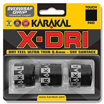 Karakal x-dri Housse Grip – Lot de 3 noir Noir - Publicité Karakal x-dri Housse Grip – Lot de 3 noir Noir - Publicité