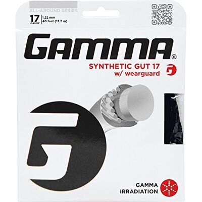 Gamma synthétique Gut 16 g de Tennis de Cordes, Noir - Publicité Gamma synthétique Gut 16 g de Tennis de Cordes, Noir - Publicité