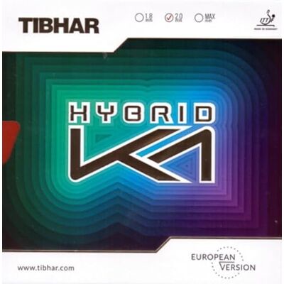 Tibhar Belag Hybrid K1, Noir, 2 mm - Publicité Tibhar Belag Hybrid K1, Noir, 2 mm - Publicité