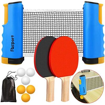 FBSPORT Table de Tennis de Table Kit Complet avec 2 Raquettes, 6 Billes, 1 Sac, 1 Filet Extensible - Publicité FBSPORT Table de Tennis de Table Kit Complet avec 2 Raquettes, 6 Billes, 1 Sac, 1 Filet Extensible - Publicité