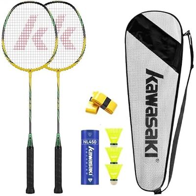Generic Raquette de Badminton Professionnelle Kawasaki avec 3 Volants, 2 Volants, 1 Sac de Raquette et 2 Raquettes à Ressort pour l'entraînement, Le Sport (Jaune) - Publicité Generic Raquette de Badminton Professionnelle Kawasaki avec 3 Volants, 2 Volants, 1 Sac de Raquette et 2 Raquettes à Ressort pour l'entraînement, Le Sport (Jaune) - Publicité