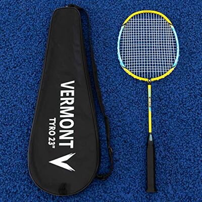 Vermont Raquette de Badminton Tyro – Raquettes en Acier & Aluminium avec Housse (53cm, 58cm & 68,5cm) (58cm Junior) - Publicité Vermont Raquette de Badminton Tyro – Raquettes en Acier & Aluminium avec Housse (53cm, 58cm & 68,5cm) (58cm Junior) - Publicité