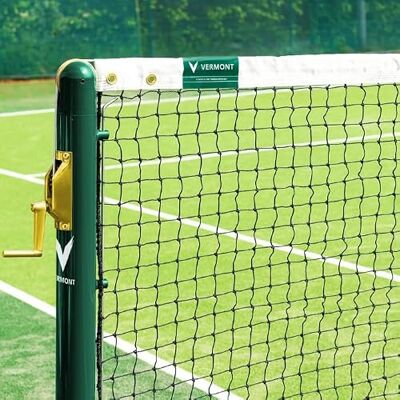 Vermont Filet de Tennis 12,8m de Qualité Professionnelle (2,5mm) - Publicité Vermont Filet de Tennis 12,8m de Qualité Professionnelle (2,5mm) - Publicité