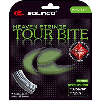 Solinco Tour Bite Diamond Rough Set Di Corde 12,2m argento 1.30 - Cordes - Publicité Solinco Tour Bite Diamond Rough Set Di Corde 12,2m argento 1.30 - Cordes - Publicité