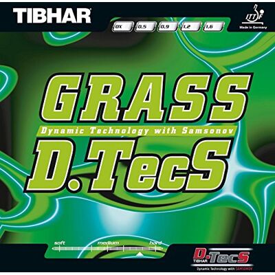 (1.6, rouge) Tibhar Grass D.TecS Table Tennis Pips-Out Rubber - Publicité (1.6, rouge) Tibhar Grass D.TecS Table Tennis Pips-Out Rubber - Publicité