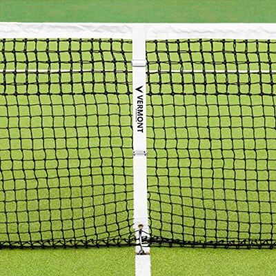 Vermont Sangle Centrale de Filet de Tennis Qualité Supérieure Règlement ITF Sangle en Nylon Compatible avec Tous Les Filets - Publicité Vermont Sangle Centrale de Filet de Tennis Qualité Supérieure Règlement ITF Sangle en Nylon Compatible avec Tous Les Filets - Publicité