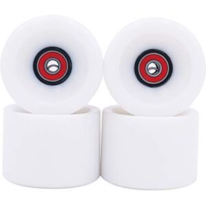 POFET Roues de longboard 78 A pour Penny Softweehls ABEC 9 à roulement à billes rétro et mini Cruiser Skateboard Board 70 x 51 mm de long Blanc - Publicité POFET Roues de longboard 78 A pour Penny Softweehls ABEC 9 à roulement à billes rétro et mini Cruiser Skateboard Board 70 x 51 mm de long Blanc - Publicité