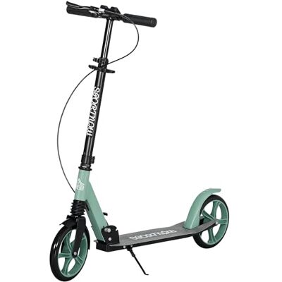 HOMCOM Trottinette Pliable pour Adolescents +14 Ans Guidon Réglable Vert - Publicité HOMCOM Trottinette Pliable pour Adolescents +14 Ans Guidon Réglable Vert - Publicité
