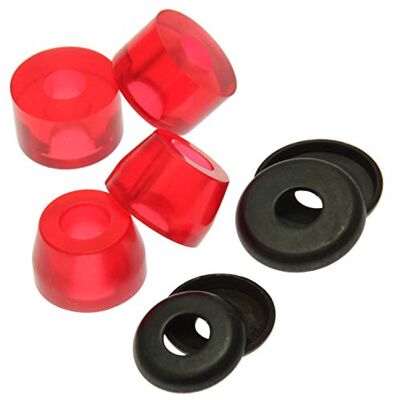 FunTomia Caoutchouc de direction pour longboard, skateboard ou mini board (Bushings) pour deux axes (rouge/noir 85A pour longboard) - Publicité FunTomia Caoutchouc de direction pour longboard, skateboard ou mini board (Bushings) pour deux axes (rouge/noir 85A pour longboard) - Publicité