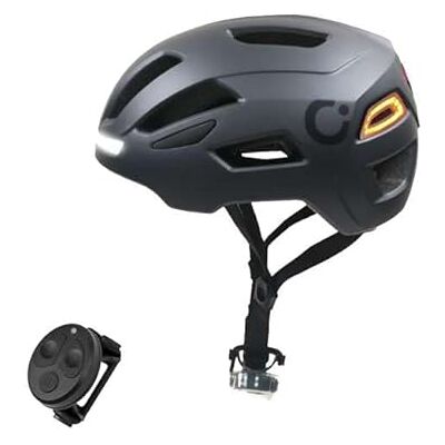 Cecotec Casque Urbain pour Vélo et Trottinette Ajustable BrainGuard Flash. Clignotants et Lumière Arrière Bluetooth, Lumière Frontale, Léger, Charge via USB-C, Ventilation Optimisée, Gris, Taille S-M. Publicité Cecotec Casque Urbain pour Vélo et Trottinette Ajustable BrainGuard Flash. Clignotants et Lumière Arrière Bluetooth, Lumière Frontale, Léger, Charge via USB-C, Ventilation Optimisée, Gris, Taille S-M. Publicité