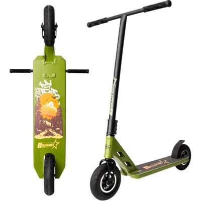 Trottinette Stunt NKD Bullit Dirt avec roues gonflables Vert Force T6 Diamètre des roues 200 mm - Publicité Trottinette Stunt NKD Bullit Dirt avec roues gonflables Vert Force T6 Diamètre des roues 200 mm - Publicité