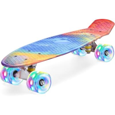ERNAN Skateboard Complet Mini Cruiser pour Enfants 22",Skateboard avec Roues LED pour Enfants Débutants Filles Garçons Adolescents Adultes - Publicité ERNAN Skateboard Complet Mini Cruiser pour Enfants 22",Skateboard avec Roues LED pour Enfants Débutants Filles Garçons Adolescents Adultes - Publicité