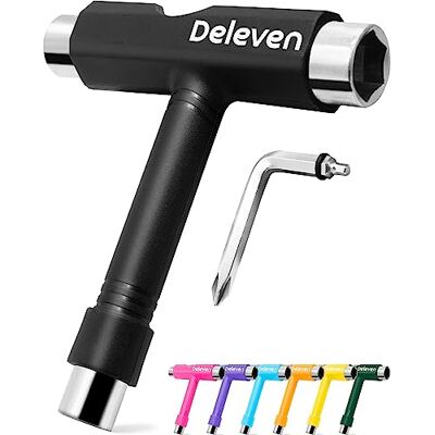 D Deleven Deleven Outil de Skate Tout-en-Un Multifonction Léger et Portable avec Clé Allen 2-en-1 et Tournevis Phillips Ajustez Patins à roulettes, Longboards, Skateboards, Quads, Roues, Trucks et Kingpin - Publicité D Deleven Deleven Outil de Skate Tout-en-Un Multifonction Léger et Portable avec Clé Allen 2-en-1 et Tournevis Phillips Ajustez Patins à roulettes, Longboards, Skateboards, Quads, Roues, Trucks et Kingpin - Publicité