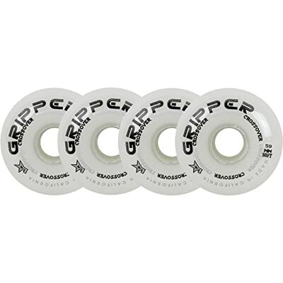 Labeda Lot de 4 roues de roller hockey Gripper Crossover Soft 76A Blanc 59 mm - Publicité Labeda Lot de 4 roues de roller hockey Gripper Crossover Soft 76A Blanc 59 mm - Publicité