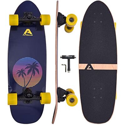 Apollo Surf Skateboard Enfant À Partir De 6 Ans Mini Longboard Enfant Mini CruiserBoard pour L’Entraînement Au Surf Carving Et Pumping Essieu Style Surf De Haute Qualité Skateboard Adulte - Publicité Apollo Surf Skateboard Enfant À Partir De 6 Ans Mini Longboard Enfant Mini CruiserBoard pour L’Entraînement Au Surf Carving Et Pumping Essieu Style Surf De Haute Qualité Skateboard Adulte - Publicité