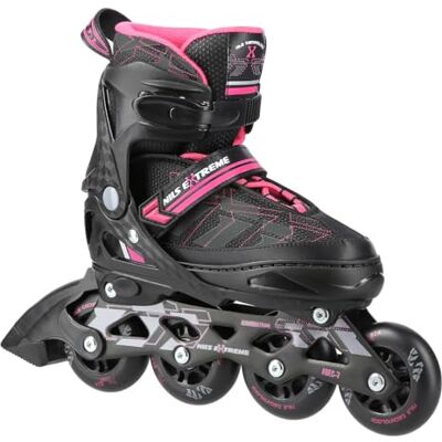 Nils Extreme Harmony ABEC7 Rollers en ligne réglables Noir/rose Taille 35-38 - Publicité Nils Extreme Harmony ABEC7 Rollers en ligne réglables Noir/rose Taille 35-38 - Publicité