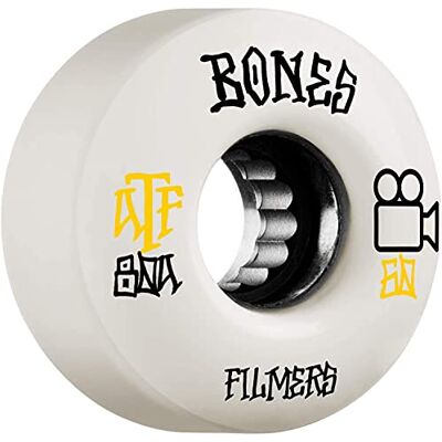 Bones Filmers • 60mm 80A Roues de Skateboard Unisexe, Blanc, 60 mm - Publicité Bones Filmers • 60mm 80A Roues de Skateboard Unisexe, Blanc, 60 mm - Publicité
