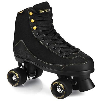 SPOKEY RAVINA Patins à roulettes pour adolescents et adultes jusqu'à un poids maximum de 100 kg Roulement à billes carbone ABEC-7, rouleau PU 54 x 32 mm, botte souple (toile et éco-cuir) avec lacets - Publicité SPOKEY RAVINA Patins à roulettes pour adolescents et adultes jusqu'à un poids maximum de 100 kg Roulement à billes carbone ABEC-7, rouleau PU 54 x 32 mm, botte souple (toile et éco-cuir) avec lacets - Publicité