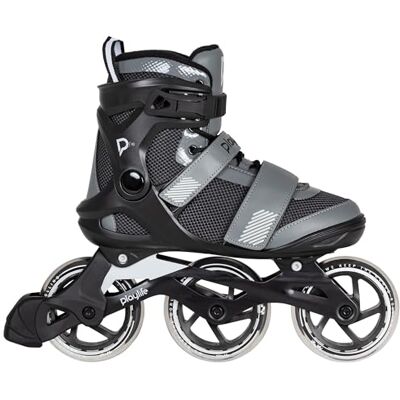 Patins en ligne Playlife GT 110 - Noir gris - Unisexe - Publicité Patins en ligne Playlife GT 110 - Noir gris - Unisexe - Publicité