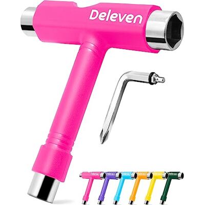 D Deleven Deleven Outil de Skate Tout-en-Un Multifonction Léger et Portable avec Clé Allen 2-en-1 et Tournevis Phillips Ajustez Patins à roulettes, Longboards, Skateboards, Quads, Roues, Trucks et Kingpin - Publicité D Deleven Deleven Outil de Skate Tout-en-Un Multifonction Léger et Portable avec Clé Allen 2-en-1 et Tournevis Phillips Ajustez Patins à roulettes, Longboards, Skateboards, Quads, Roues, Trucks et Kingpin - Publicité