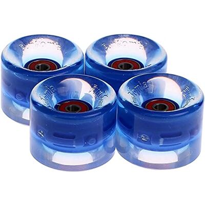 FunTomia Lot de 4 roulettes LED pour miniboard/skateboard 59 x 45 mm avec roulement à billes ABEC-9 Dureté 82A - Publicité FunTomia Lot de 4 roulettes LED pour miniboard/skateboard 59 x 45 mm avec roulement à billes ABEC-9 Dureté 82A - Publicité
