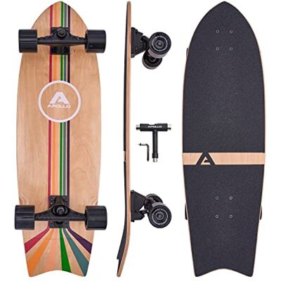 Apollo Surf Skateboard Enfant À Partir De 6 Ans Mini Longboard Enfant Mini CruiserBoard pour L’Entraînement Au Surf Carving Et Pumping Essieu Style Surf De Haute Qualité Skateboard Adulte - Publicité Apollo Surf Skateboard Enfant À Partir De 6 Ans Mini Longboard Enfant Mini CruiserBoard pour L’Entraînement Au Surf Carving Et Pumping Essieu Style Surf De Haute Qualité Skateboard Adulte - Publicité