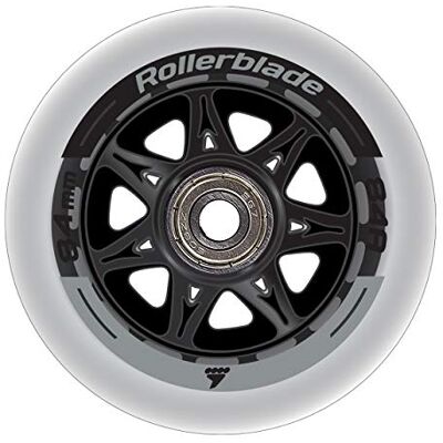 Rollerblade Kit de roues 84 mm 84 A, roulements SG7, lot de 8, transparent, US unisexe ST - Publicité Rollerblade Kit de roues 84 mm 84 A, roulements SG7, lot de 8, transparent, US unisexe ST - Publicité