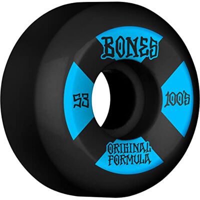 Bones Roues Skate (x4) 100S V5 4 Sidecut Noir 100A 53mm - Publicité Bones Roues Skate (x4) 100S V5 4 Sidecut Noir 100A 53mm - Publicité