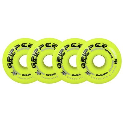 Labeda Lot de 4 roues de hockey croisées moyennes 80A Jaune 59 mm - Publicité Labeda Lot de 4 roues de hockey croisées moyennes 80A Jaune 59 mm - Publicité