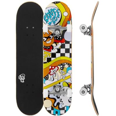 Enuff Meltworld Confused Skateboard complet 7 plis en érable 7 plis et composants de qualité supérieure : Decade Pro Trucks, roues XX super douces de 53 mm, roulements ABEC-9, bande antidérapante - Publicité Enuff Meltworld Confused Skateboard complet 7 plis en érable 7 plis et composants de qualité supérieure : Decade Pro Trucks, roues XX super douces de 53 mm, roulements ABEC-9, bande antidérapante - Publicité