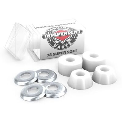 INDEPENDENT Gommes Skateboard Bushings (Jeu De 4) Cylinder Super Soft 78A Blanc - Publicité INDEPENDENT Gommes Skateboard Bushings (Jeu De 4) Cylinder Super Soft 78A Blanc - Publicité