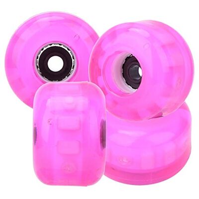 VBESTLIFE Roues de Planche à roulettes 54mm 82A, 4 Roues de Patinage Clignotantes Roses pour Skateboarder remplaçant Les Roues - Publicité VBESTLIFE Roues de Planche à roulettes 54mm 82A, 4 Roues de Patinage Clignotantes Roses pour Skateboarder remplaçant Les Roues - Publicité