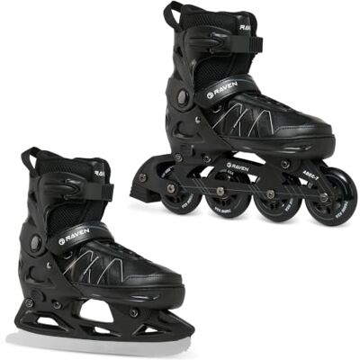 Raven Roller en Ligne Expert du 37 au 40 + Patin à Glace Adulte Enfant Mixte Taille Ajustable Noir/Or Raven - Publicité Raven Roller en Ligne Expert du 37 au 40 + Patin à Glace Adulte Enfant Mixte Taille Ajustable Noir/Or Raven - Publicité