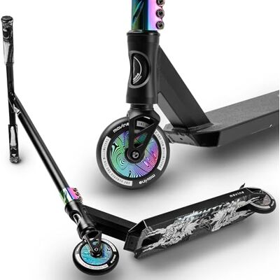 Movino Haze Trottinette Freestyle Pro Stunt Scooter Système de Compression IHC T-Bar avec Dimensions 58,5 x 55 cm Roues 110 mm Full Core ABEC9 Neochrome - Publicité Movino Haze Trottinette Freestyle Pro Stunt Scooter Système de Compression IHC T-Bar avec Dimensions 58,5 x 55 cm Roues 110 mm Full Core ABEC9 Neochrome - Publicité